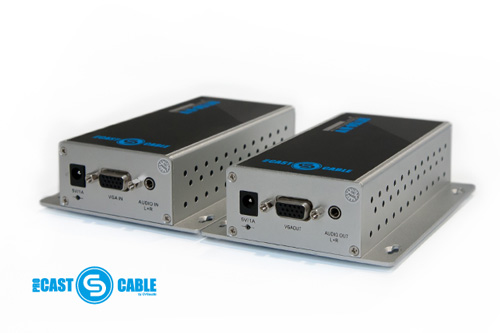 Комплект (transmitter-receiver) для IP передачи VGA видео и стерео аудио сигналов PROCAST cable EXT150-V/V