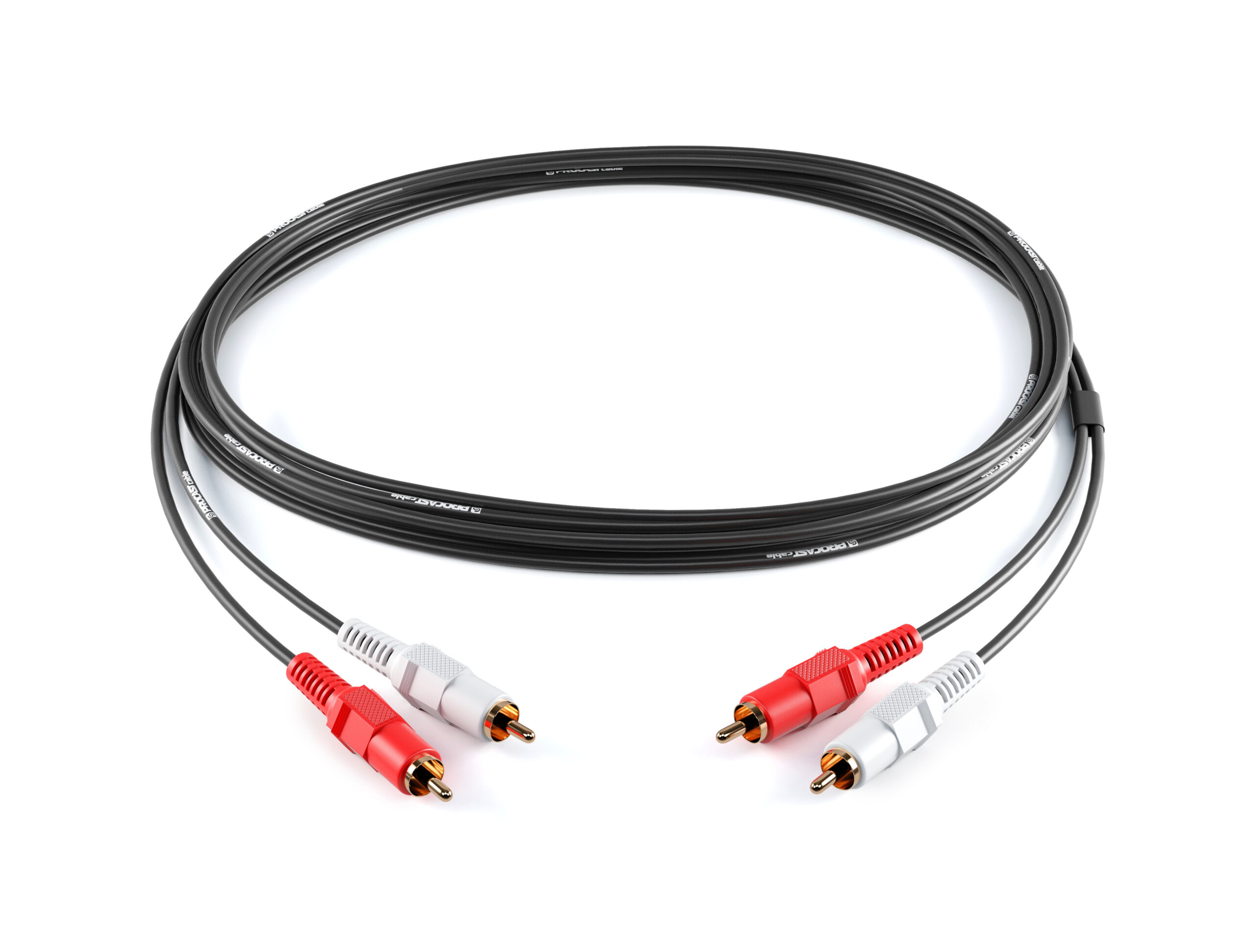 Межблочный звуковой небалансный соединительный стерео (2-х канальный) кабель 2RCA (male) — 2RCA (male) PROCAST cable 2RCA/2RCA.5