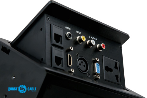 Врезной модуль с набором основных мультимедийных интерфейсов и вспомогательных розеток PROCAST cable TSL-20